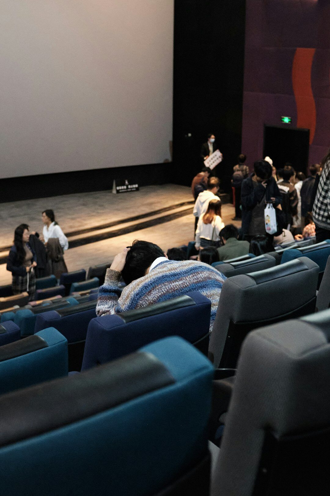 Audience seated together in a cinema in Germany
